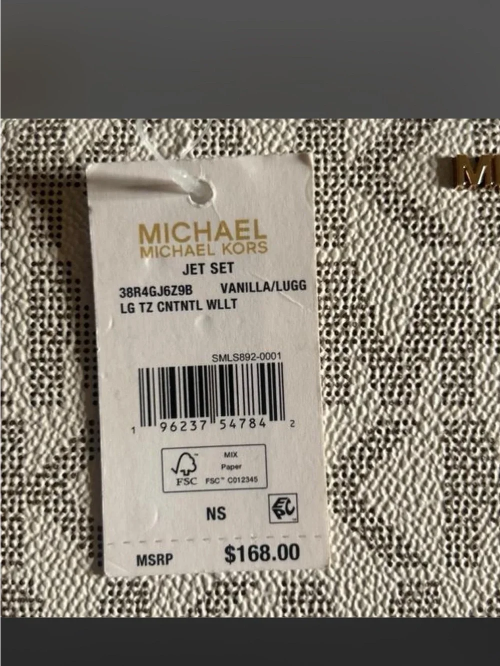 NWT Michael Kors Jet Set Large TZ continental Wallet.
